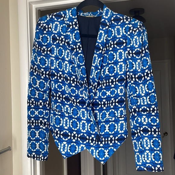 Rebecca Minkoff silk printed blazer EUC - Picture 2 of 8